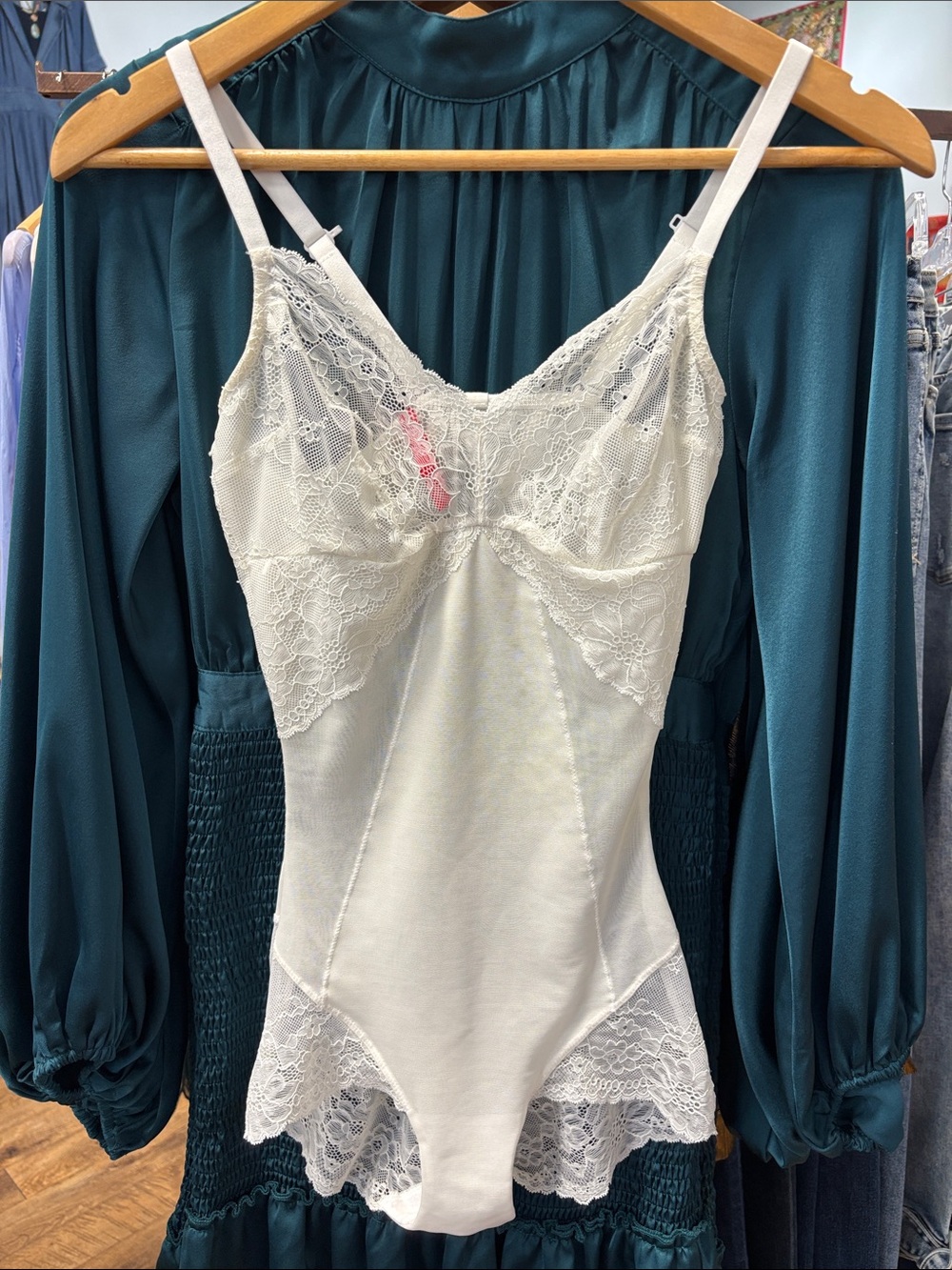 SPANX Cream Spotlight on Lace Bodysuit